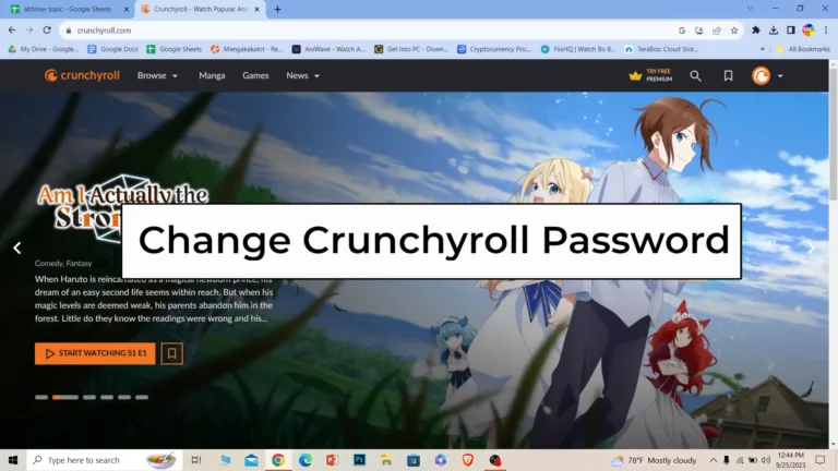 Change Crunchyroll Password